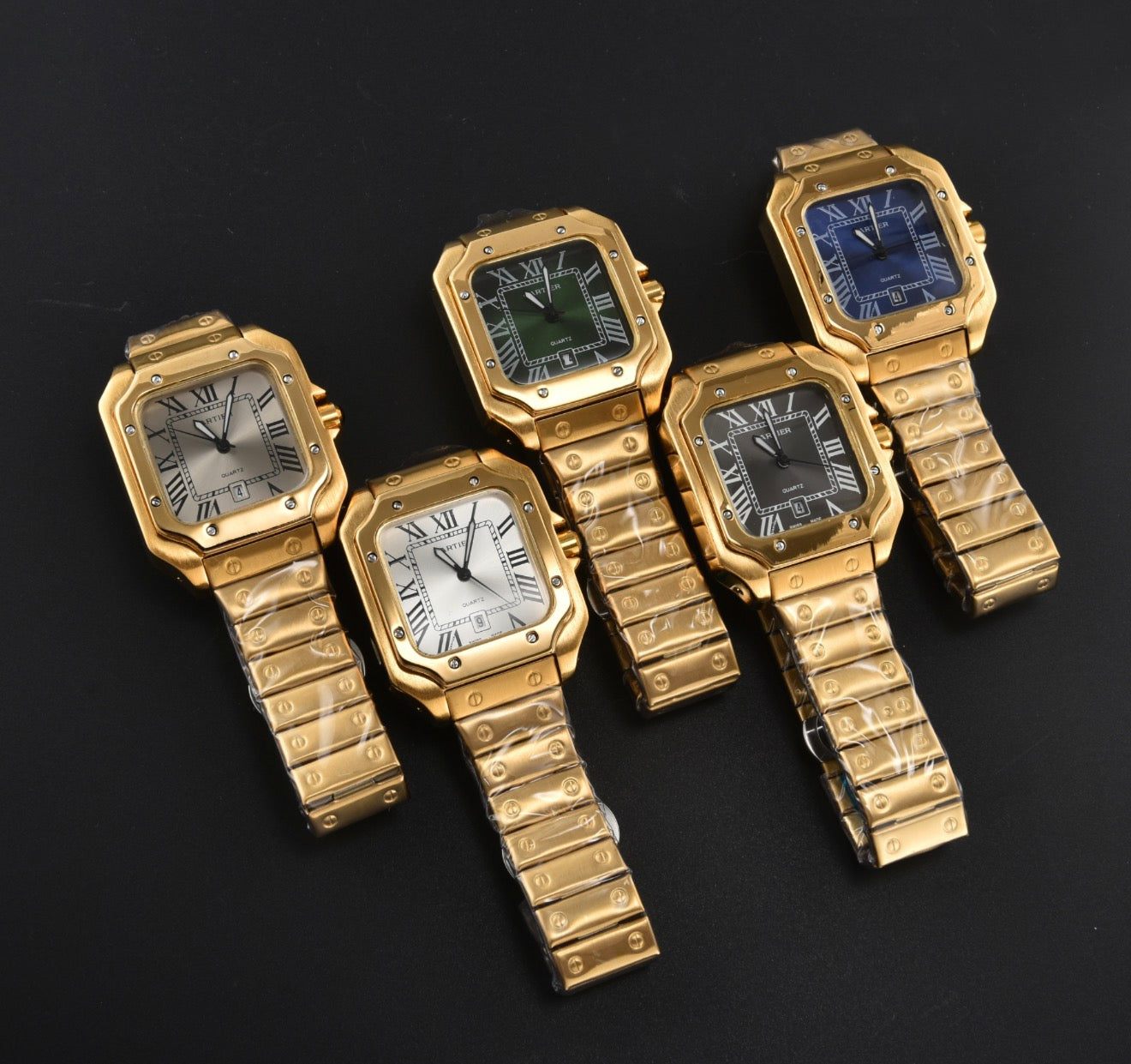 Cartier Santos Gold And Green Dial