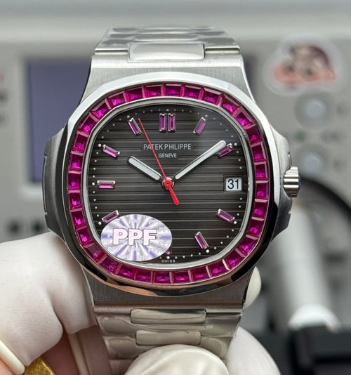 Patek Philippe Nautilus Pink Ruby Black Dial