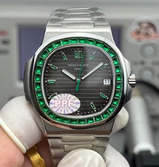 Patek Philippe Nautilus Green Ruby Black Dial