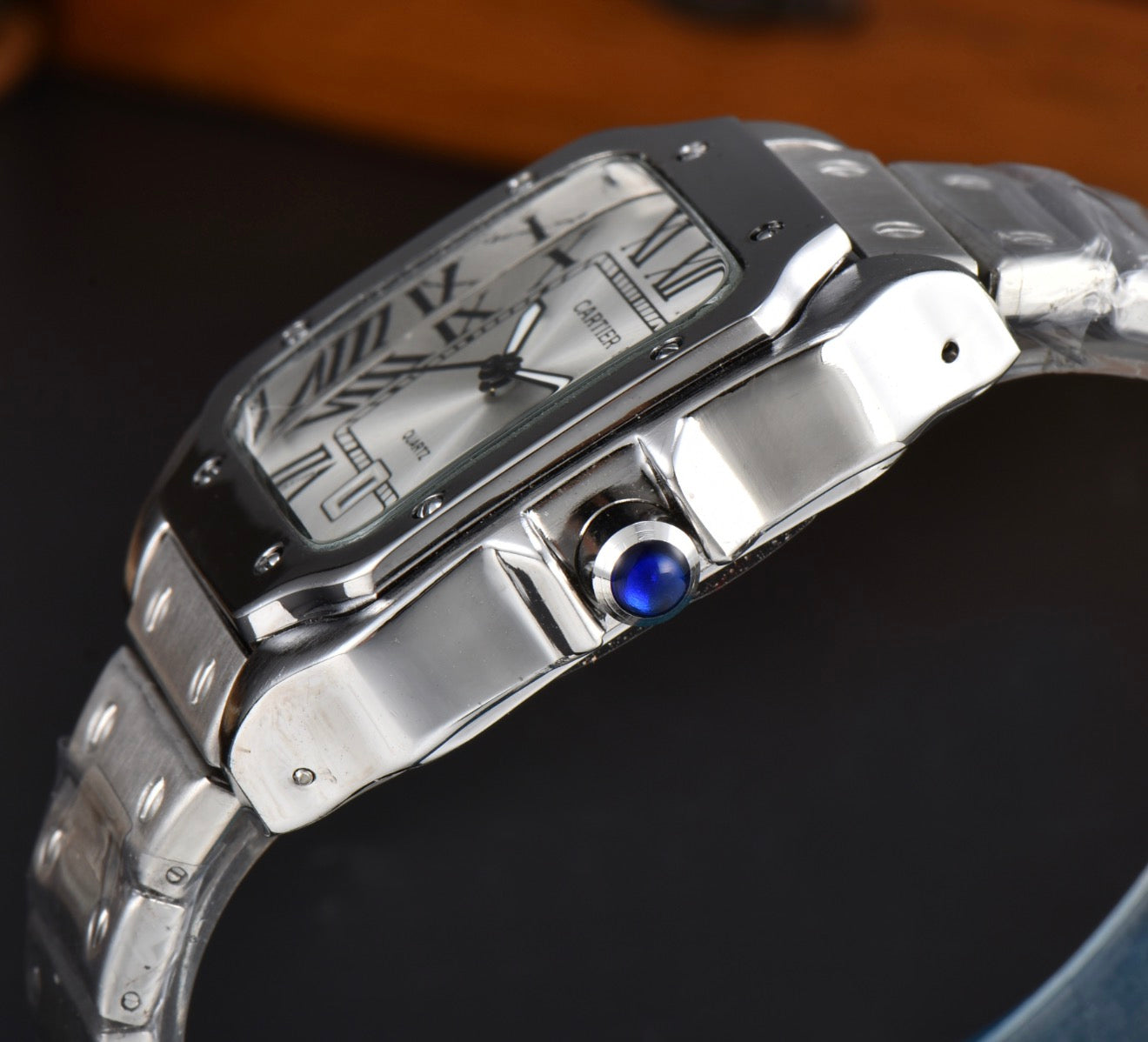 Cartier Santos Gold And Green Dial